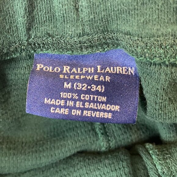 Polo Ralph Lauren Mens Pajama Pants Medium Drawstring Sleepwear Lounge Green - Picture 6 of 11